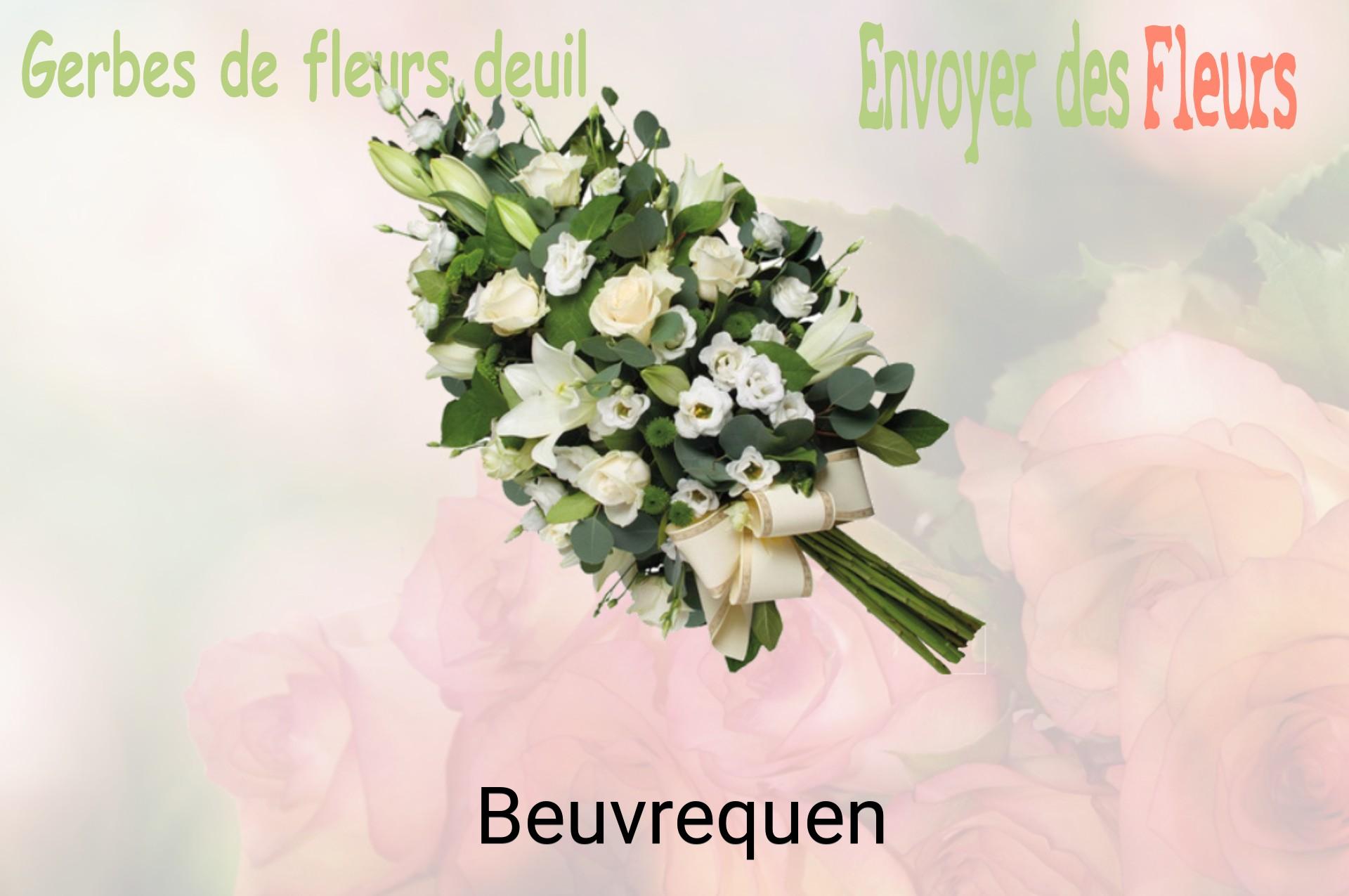 Gerbe de fleurs de deuil livrée à Beuvrequen